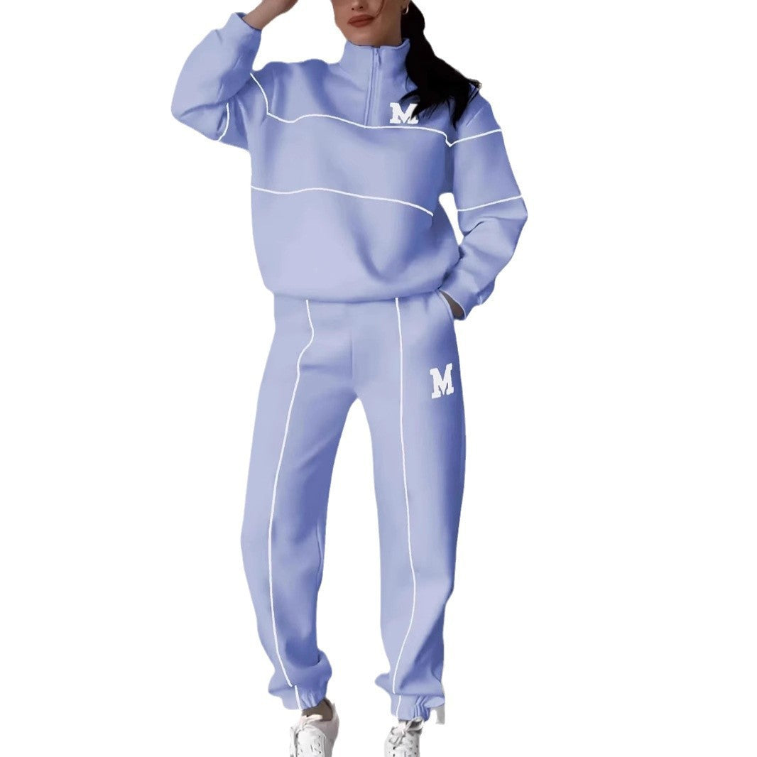 Women’s Comfy 2-Piece Lounge Set – Oversized Sweatshirt & Baggy Sweatpants, Soft Casual Relaxed Fit Outfit