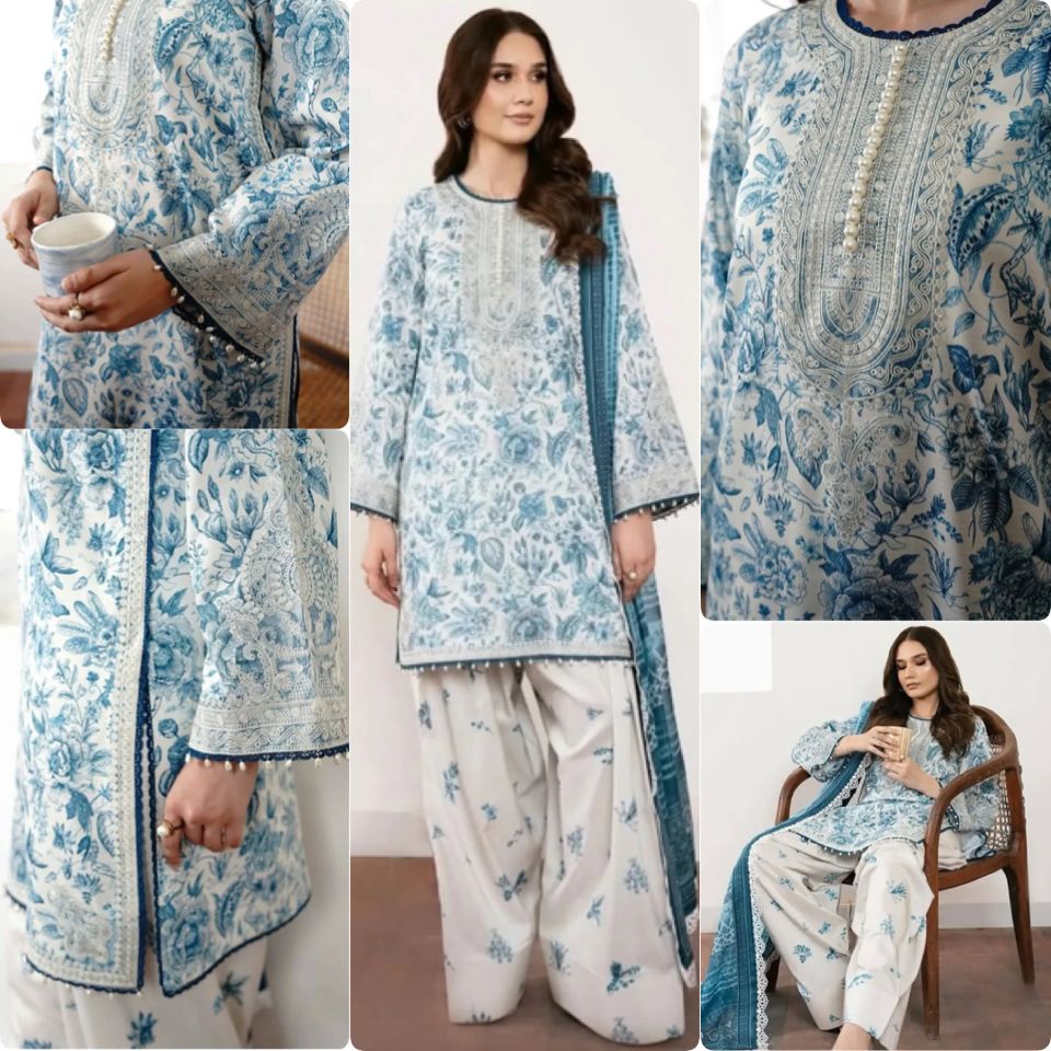 Designer Party Wear Printed Pure Natural Crepe Top & Farshi Palazzo Set with Dupatta – Elegant New Women’s Ethnic Outfit