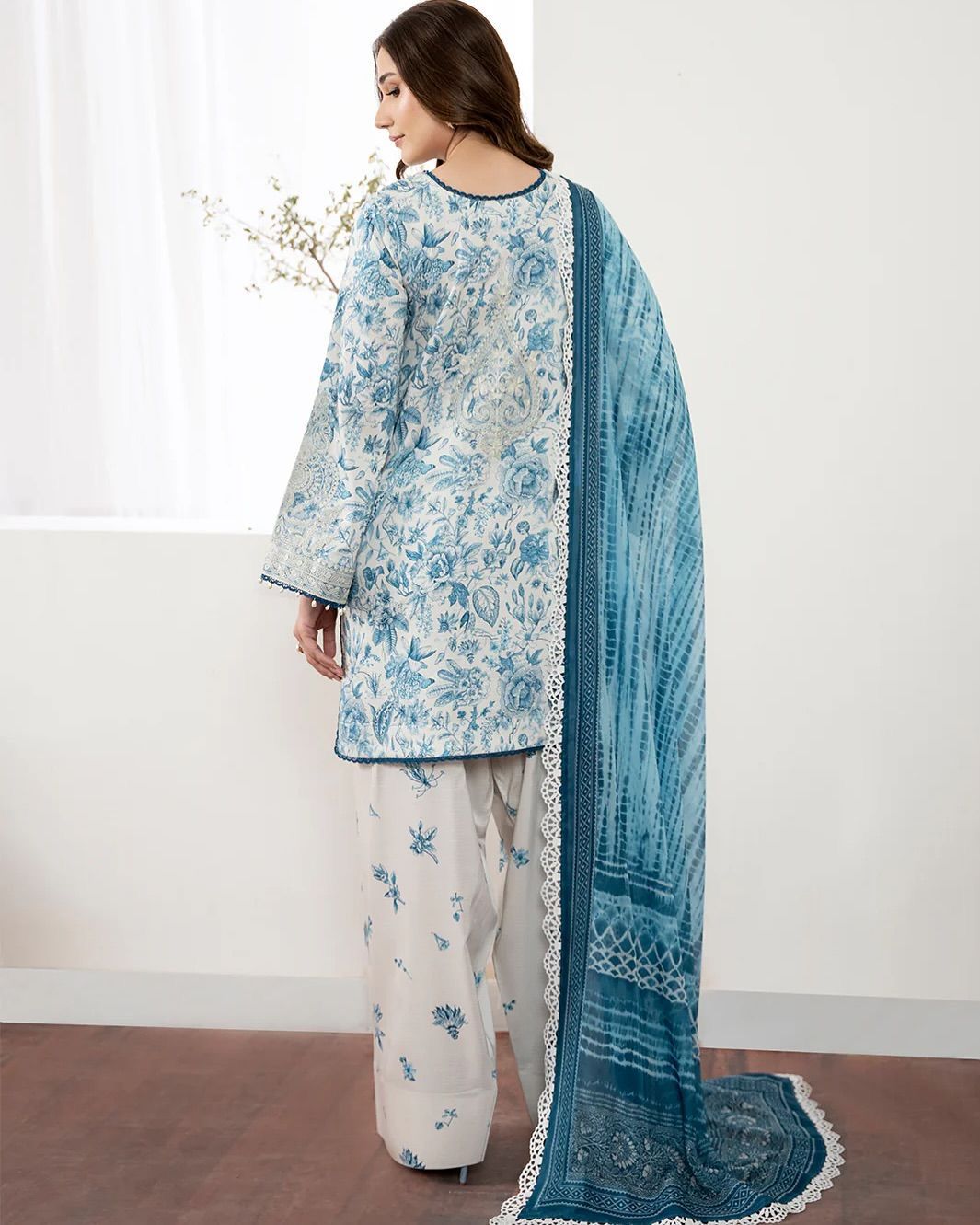 Designer Party Wear Printed Pure Natural Crepe Top & Farshi Palazzo Set with Dupatta – Elegant New Women’s Ethnic Outfit