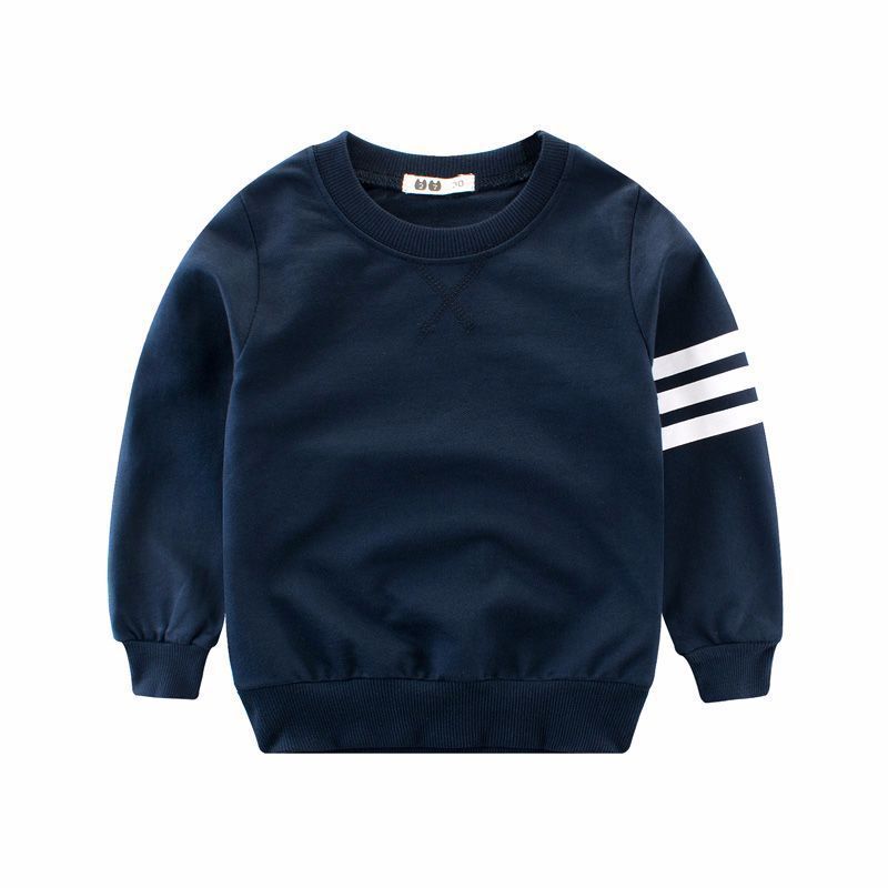 Boy’s Long Sleeve Round Neck Pullover – Casual Knit Top for Kids