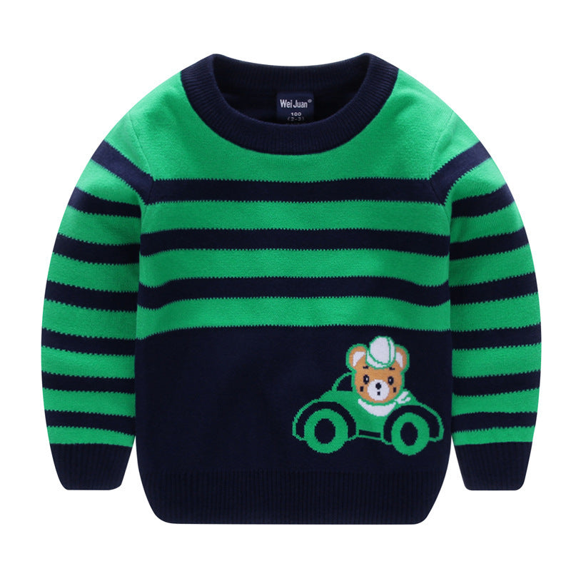 Children’s Cartoon Sweater – Fun Graphic Knit Pullover for Kids