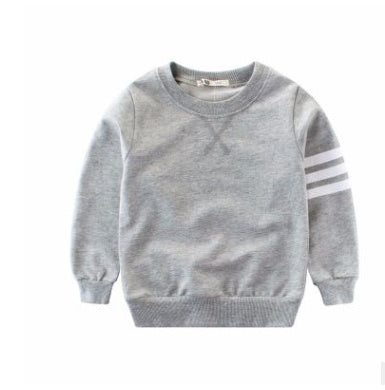 Boy’s Long Sleeve Round Neck Pullover – Casual Knit Top for Kids