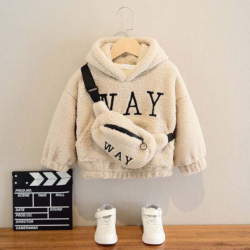 Hooded Jacket with Detachable Hat – Versatile Winter Coat, Warm Casual Outerwear for Kids