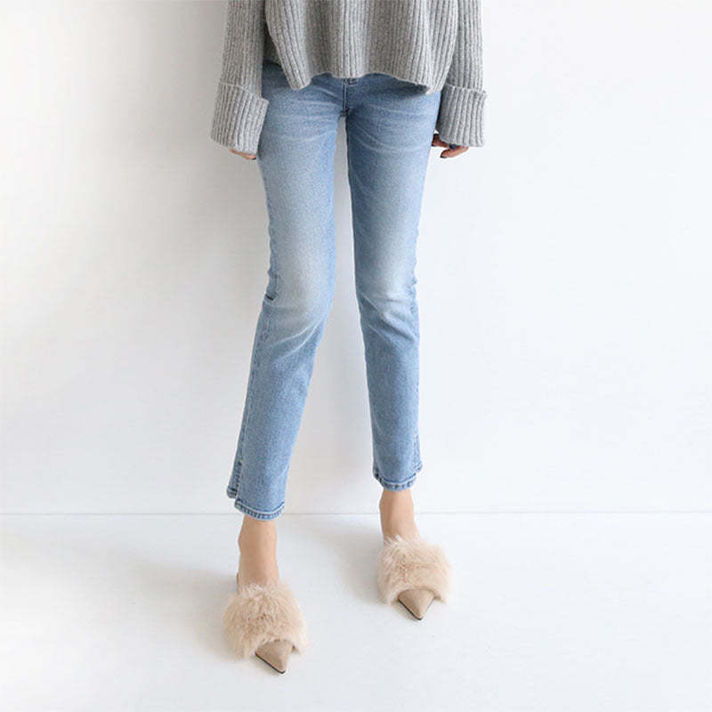 Flat Bottom Fleece Slippers – Cozy Non-Slip Warm Indoor Shoes for Women