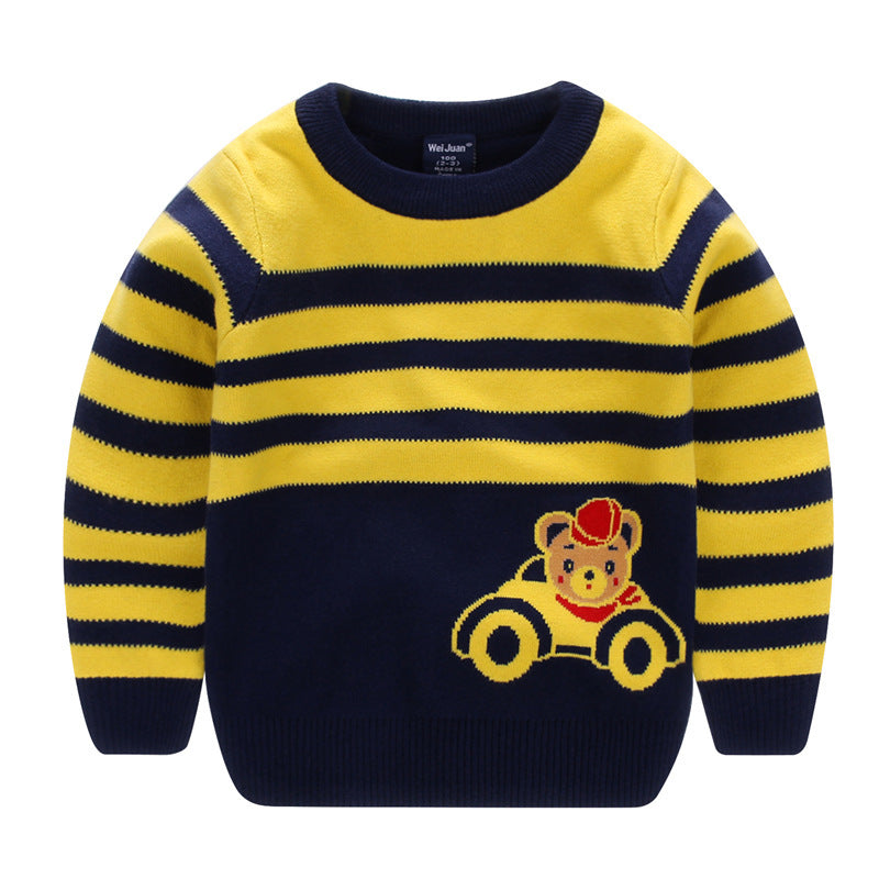 Children’s Cartoon Sweater – Fun Graphic Knit Pullover for Kids