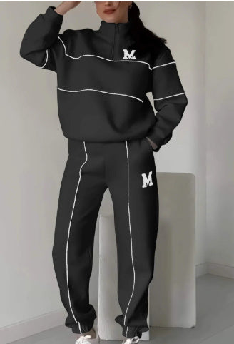 Women’s Comfy 2-Piece Lounge Set – Oversized Sweatshirt & Baggy Sweatpants, Soft Casual Relaxed Fit Outfit