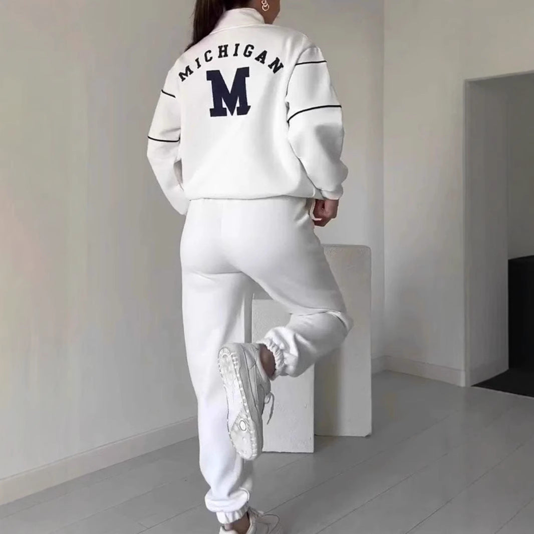 Women’s Comfy 2-Piece Lounge Set – Oversized Sweatshirt & Baggy Sweatpants, Soft Casual Relaxed Fit Outfit