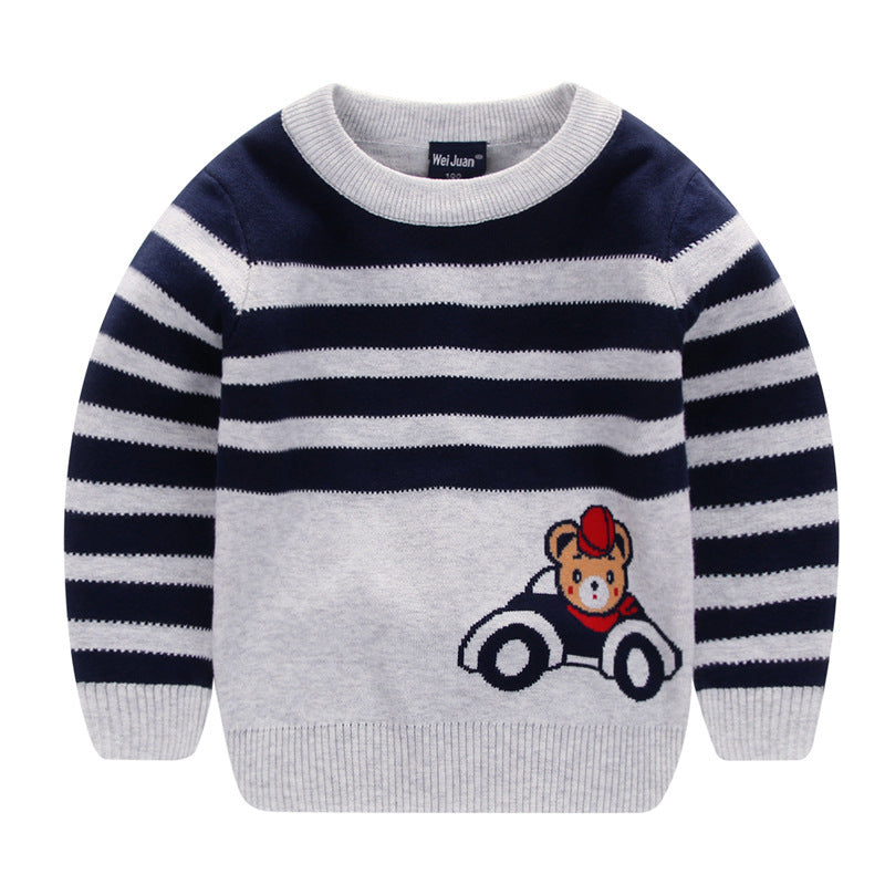 Children’s Cartoon Sweater – Fun Graphic Knit Pullover for Kids