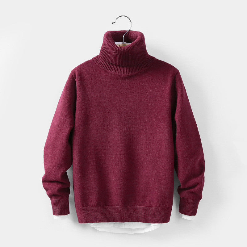 Autumn & Winter High Collar Children’s Knitwear – Warm Turtleneck Sweater for Kids