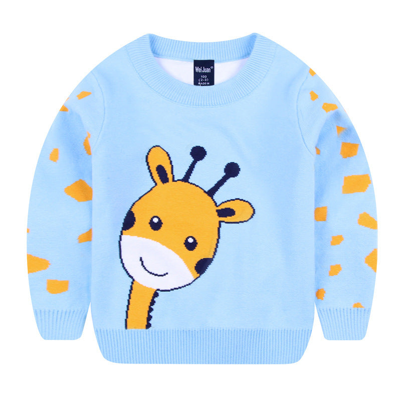 Children’s Cartoon Sweater – Fun Graphic Knit Pullover for Kids
