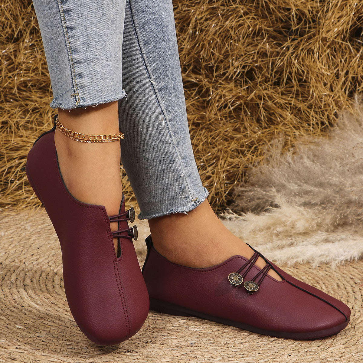 Women’s Square Toe Slip-On Sandals – Summer Fashion Soft Flat Comfort Shoes