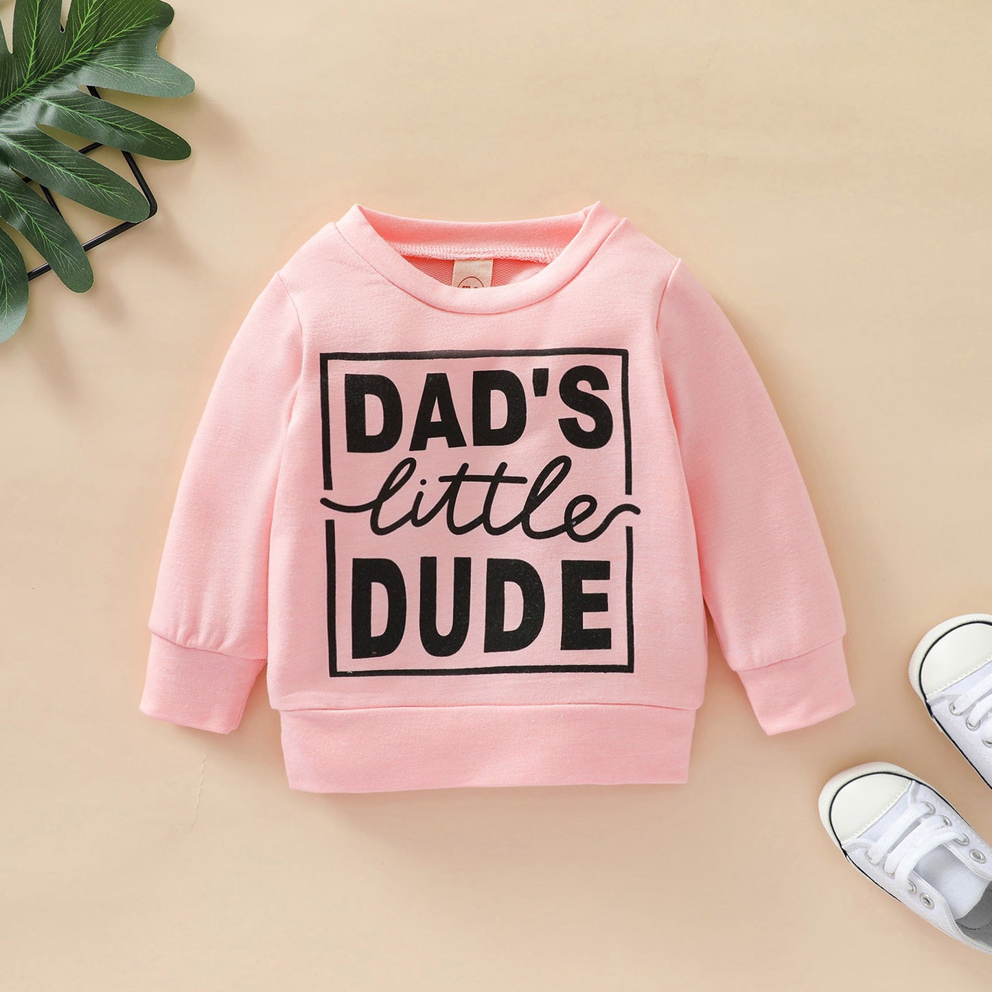 Boys Grey Letter Sweatshirt Top – Casual Polyester Pullover for Kids