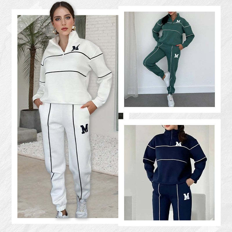 Women’s Comfy 2-Piece Lounge Set – Oversized Sweatshirt & Baggy Sweatpants, Soft Casual Relaxed Fit Outfit