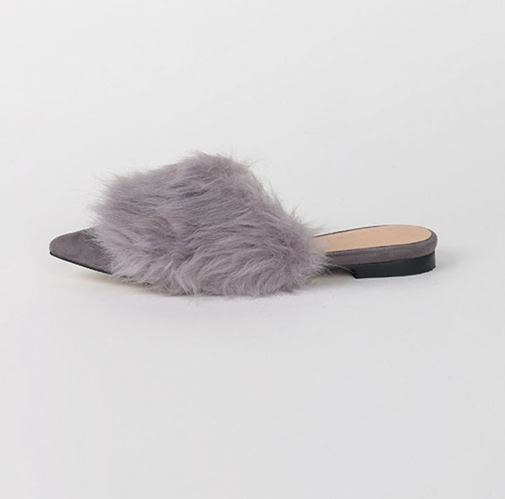 Flat Bottom Fleece Slippers – Cozy Non-Slip Warm Indoor Shoes for Women