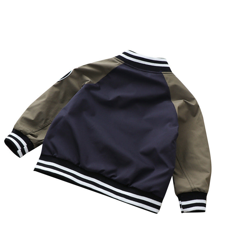 New Boys Handsome Baseball Uniform Coat – Stand Collar Jacket