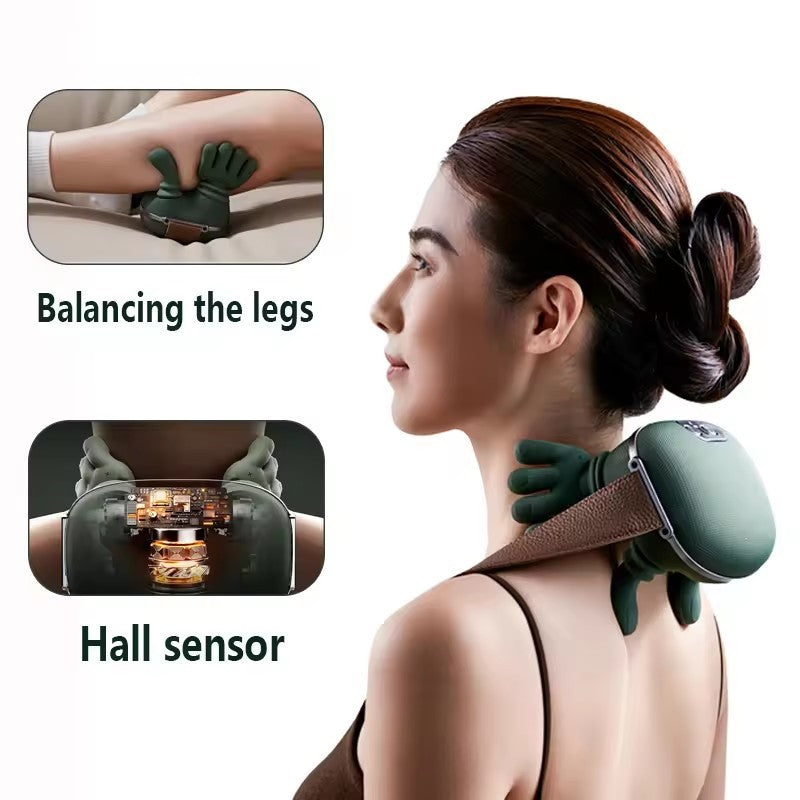 Wireless Electric Neck & Shoulder Muscle Massager – Portable Back Kneading Massage Shawl, Relaxation & Pain Relief Device