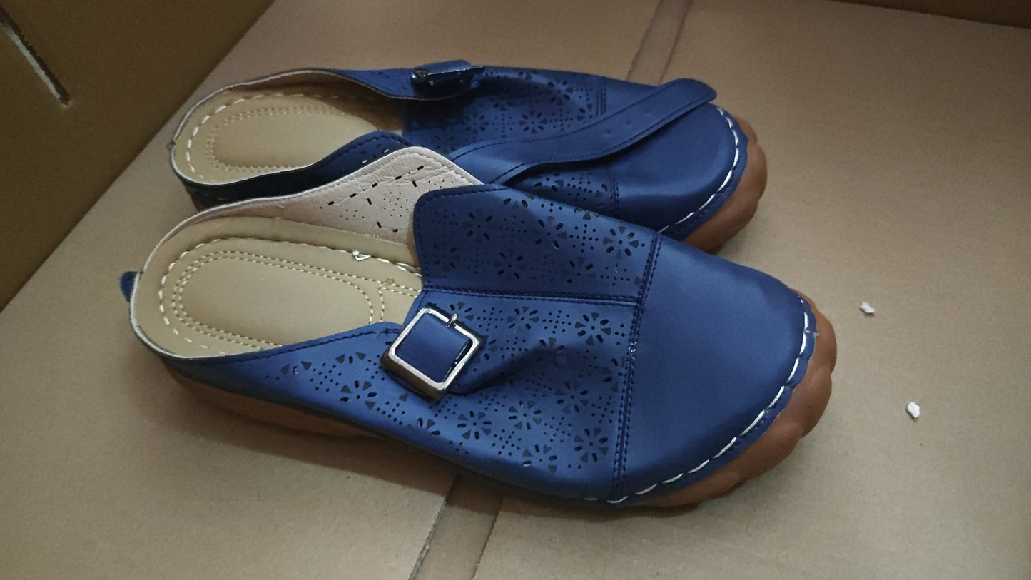 Women’s Hollow Baotou Buckle Sandals – Comfortable African Platform Slippers, Stylish Ladies Summer Slides