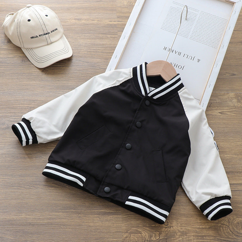 New Boys Handsome Baseball Uniform Coat – Stand Collar Jacket