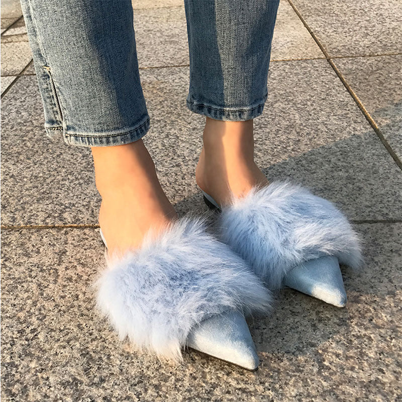 Flat Bottom Fleece Slippers – Cozy Non-Slip Warm Indoor Shoes for Women