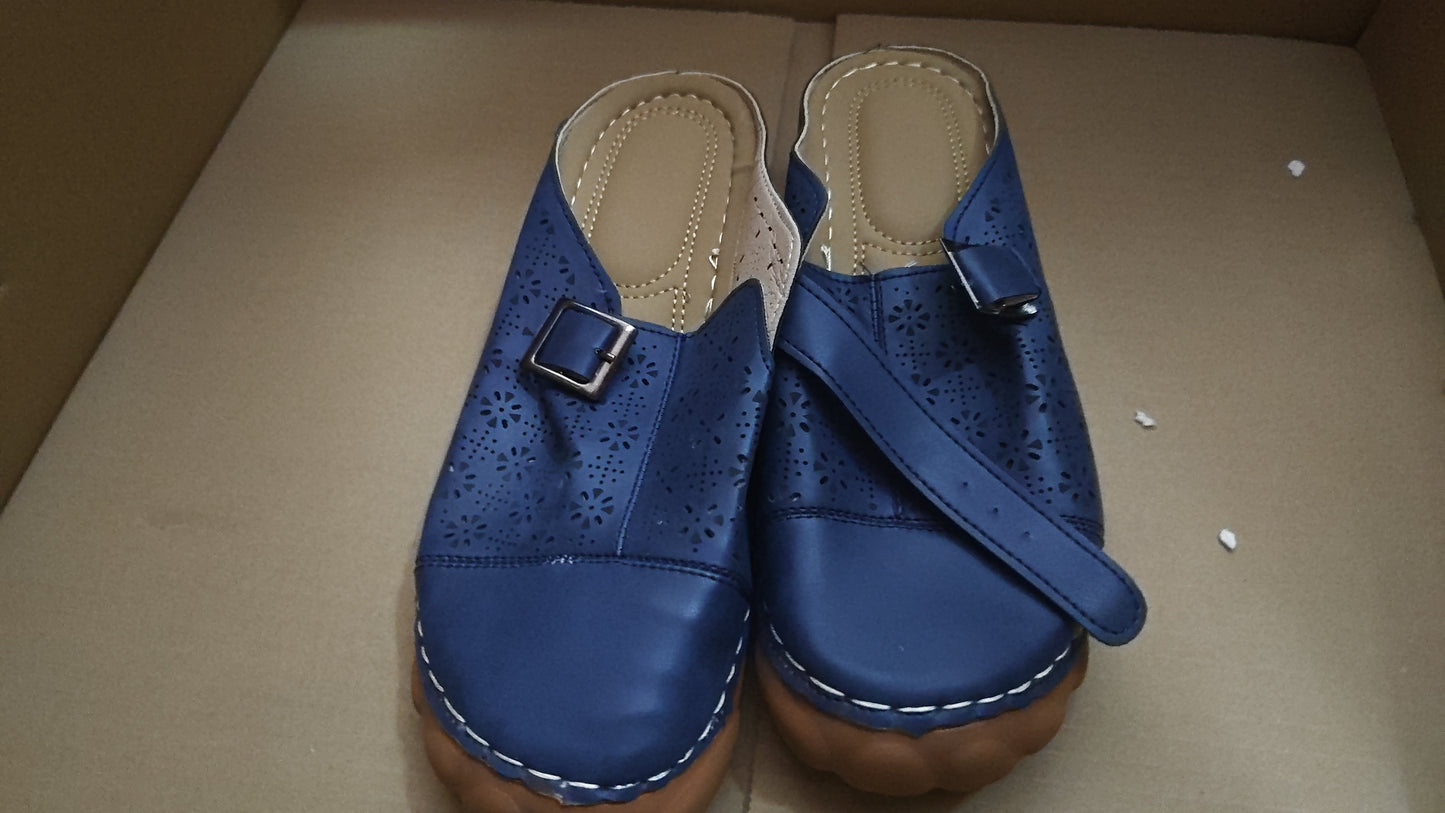 Women’s Hollow Baotou Buckle Sandals – Comfortable African Platform Slippers, Stylish Ladies Summer Slides