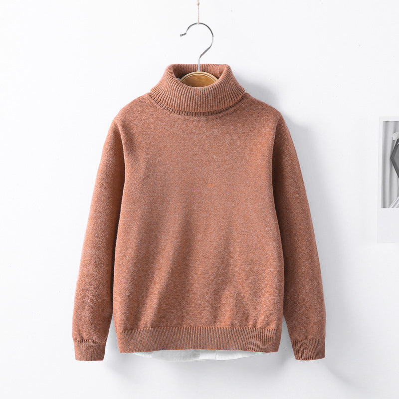 Autumn & Winter High Collar Children’s Knitwear – Warm Turtleneck Sweater for Kids