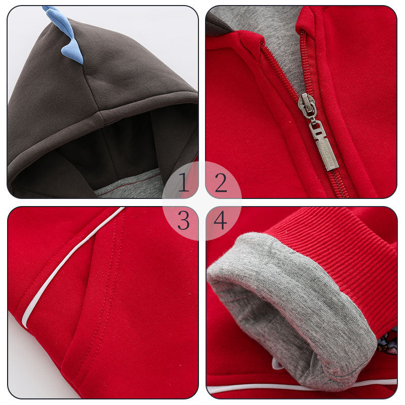 Fashionable Kids Warm Thick Hooded Jacket – Cozy Winter Outerwear for Boys & Girls