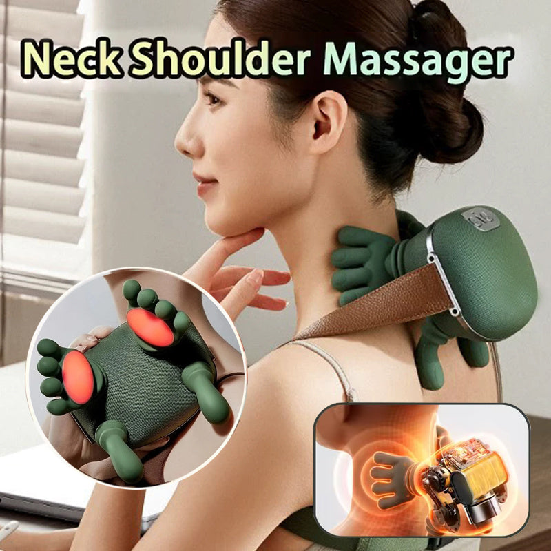 Wireless Electric Neck & Shoulder Muscle Massager – Portable Back Kneading Massage Shawl, Relaxation & Pain Relief Device