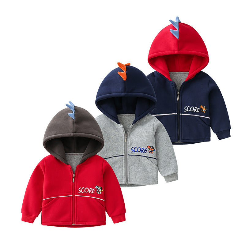 Fashionable Kids Warm Thick Hooded Jacket – Cozy Winter Outerwear for Boys & Girls