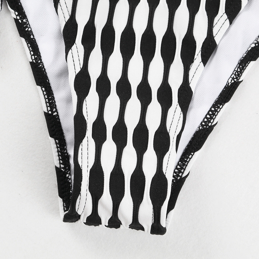Women’s Three-Piece Bikini Swimsuit – Bandeau Tube Top Set, Stylish Summer Beachwear