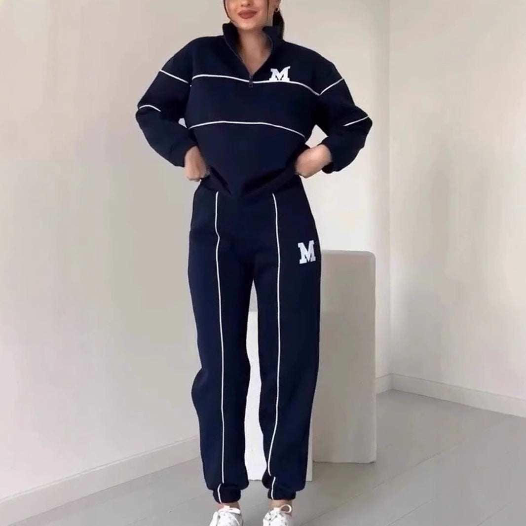 Women’s Comfy 2-Piece Lounge Set – Oversized Sweatshirt & Baggy Sweatpants, Soft Casual Relaxed Fit Outfit