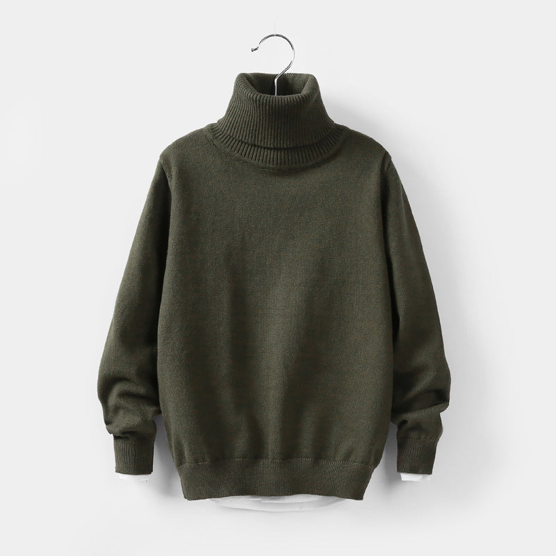 Autumn & Winter High Collar Children’s Knitwear – Warm Turtleneck Sweater for Kids