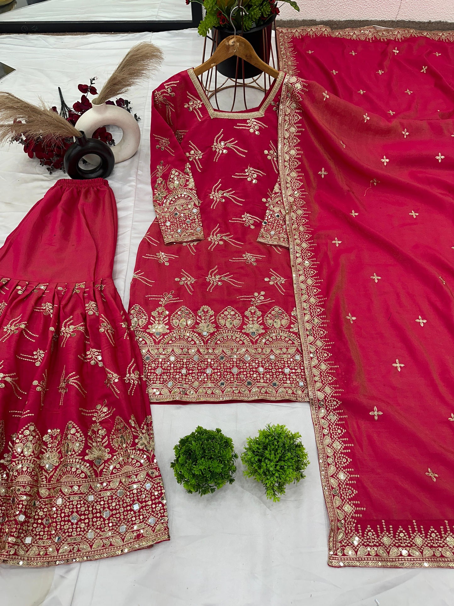 Simmer Silk Ready-to-Wear Set β Full Embroidery & Sequin Detailing, Designer Party & Festive Collection