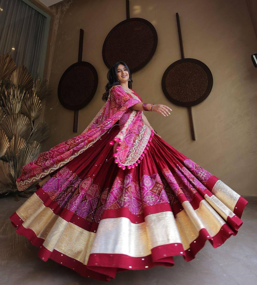 PRESENTING NEW *NAVRATRI SPECIAL* DESIGNER PRINTED LAHENGA CHOLI