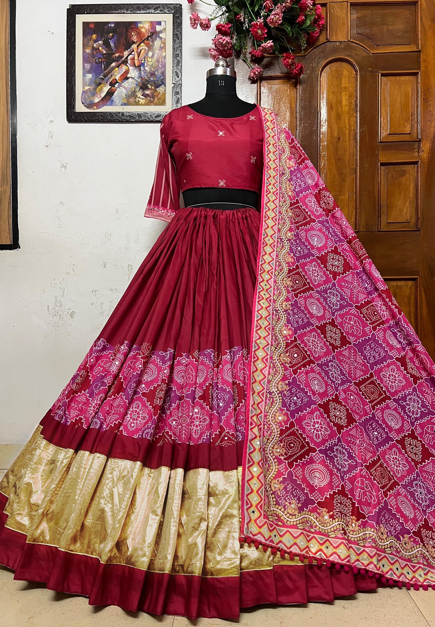 PRESENTING NEW *NAVRATRI SPECIAL* DESIGNER PRINTED LAHENGA CHOLI