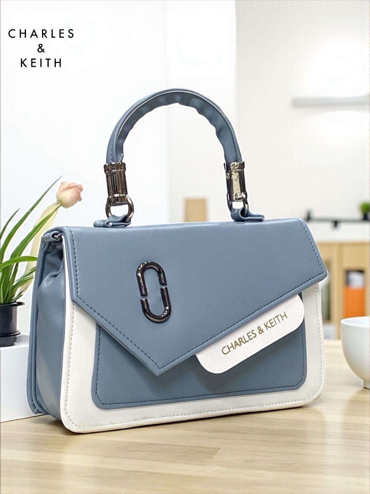 Charles & Keith PU Leather Sling Bag – Stylish Crossbody