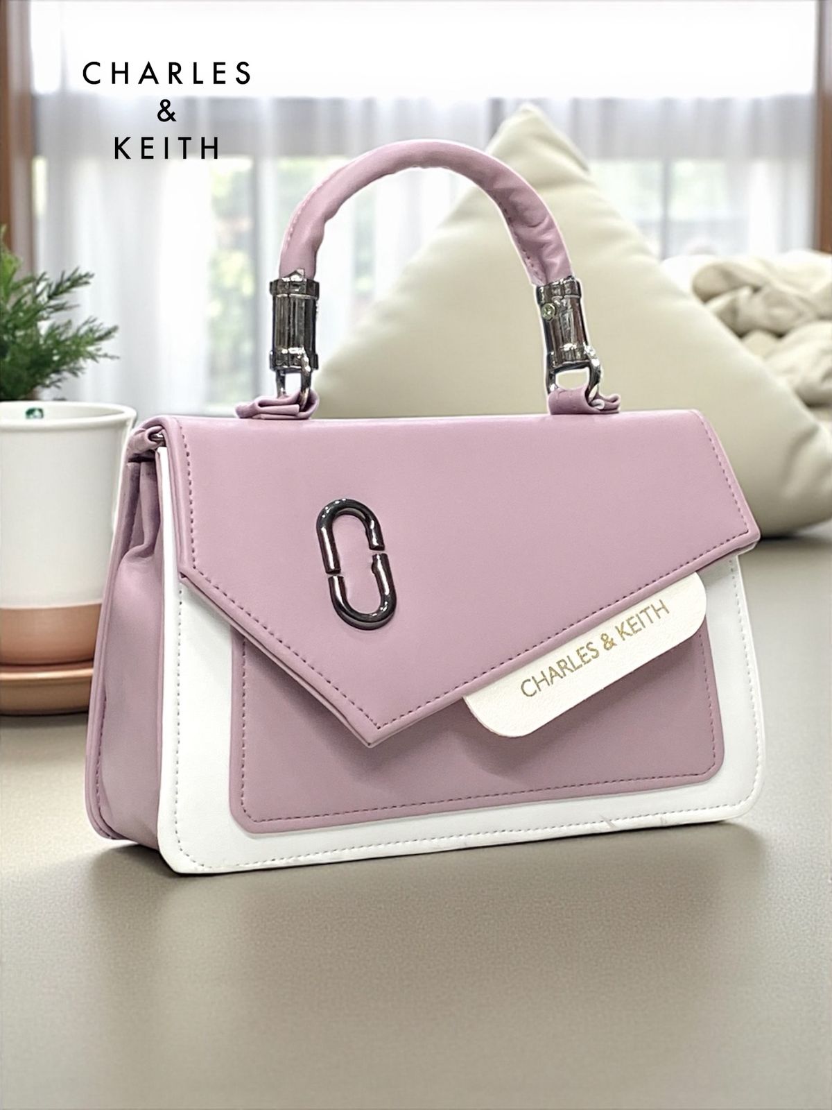 Charles & Keith PU Leather Sling Bag – Stylish Crossbody