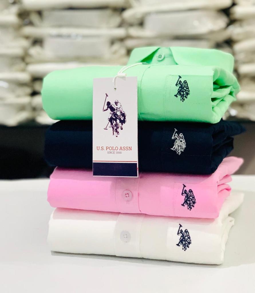 Men’s Cotton Shirt Combo Offer – 4 Premium Full Sleeve Shirts with Embroidered Logo