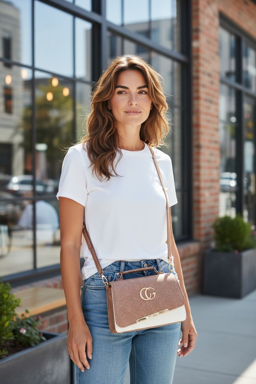 Gucci Inspired Broad Belt Sling Bag – Stylish Crossbody for Women