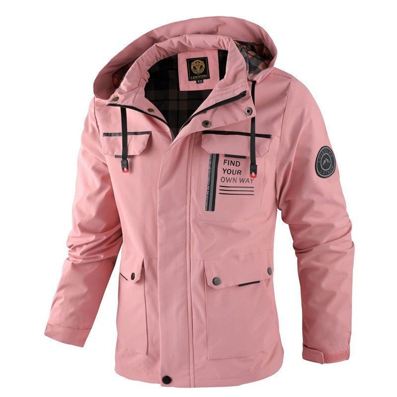 Men’s Waterproof Hooded Windbreaker Jacket – Outdoor Soft Shell Winter Coat, Warm Thick Casual Fashion, Comfortable Long Sleeve Top