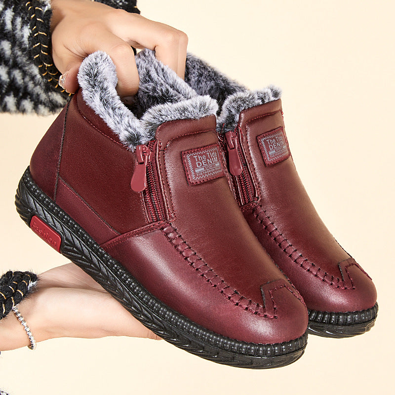 Women’s Winter Plush Ankle Boots – Warm Snow Boots, Perfect Gift for Mom
