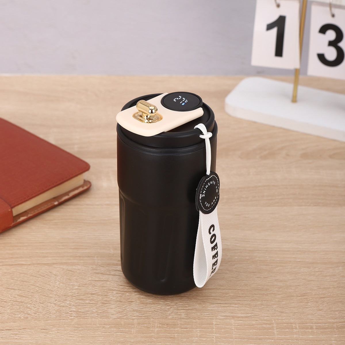 Smart Digital Thermal Stainless Steel Bottle – Portable Insulated Coffee Mug, Vacuum Flasks 450ml Keep Hot & Cold, In-Car Travel Cup
