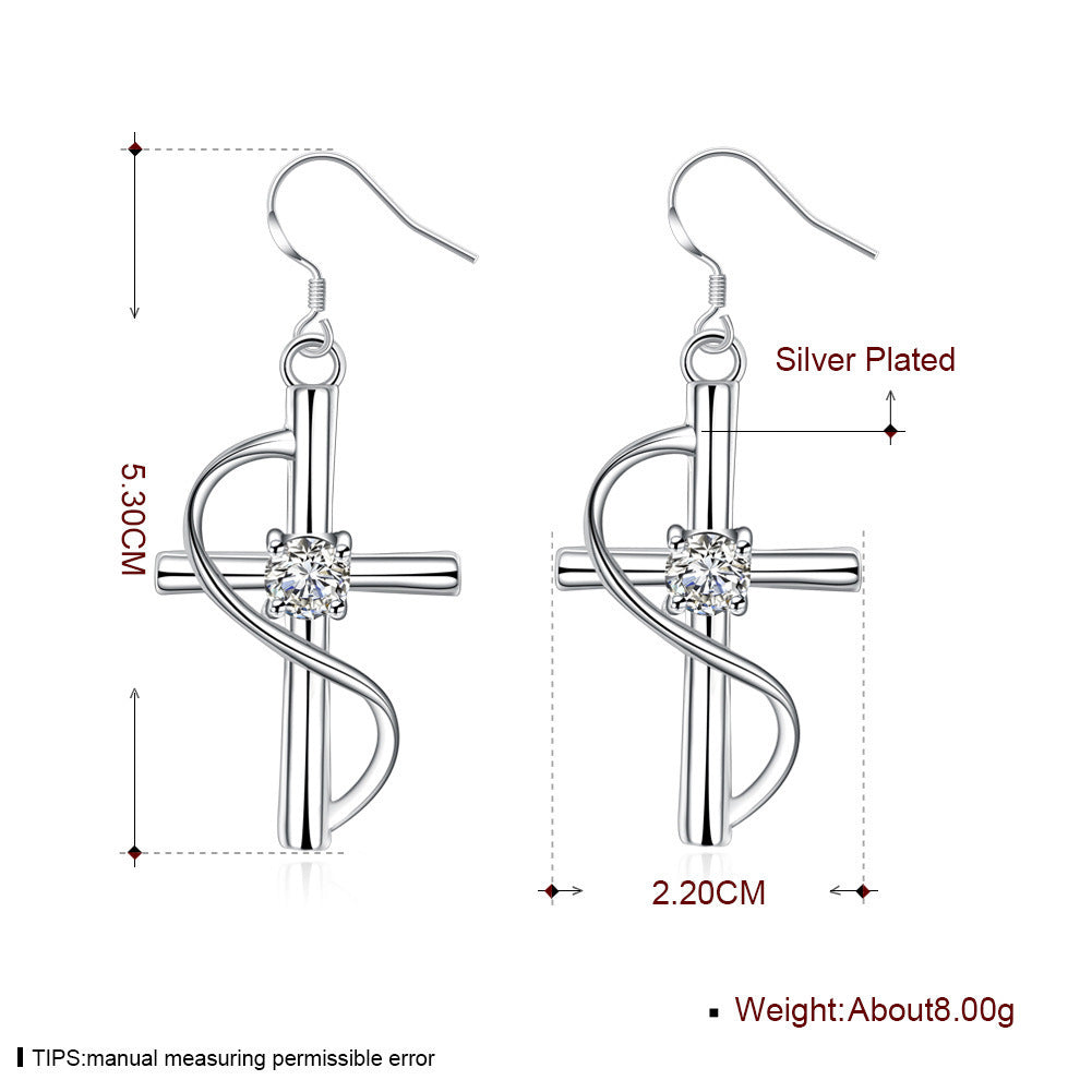 New Popular Elongated Cross Earrings – Trendy Statement Jewelry for Men & Women