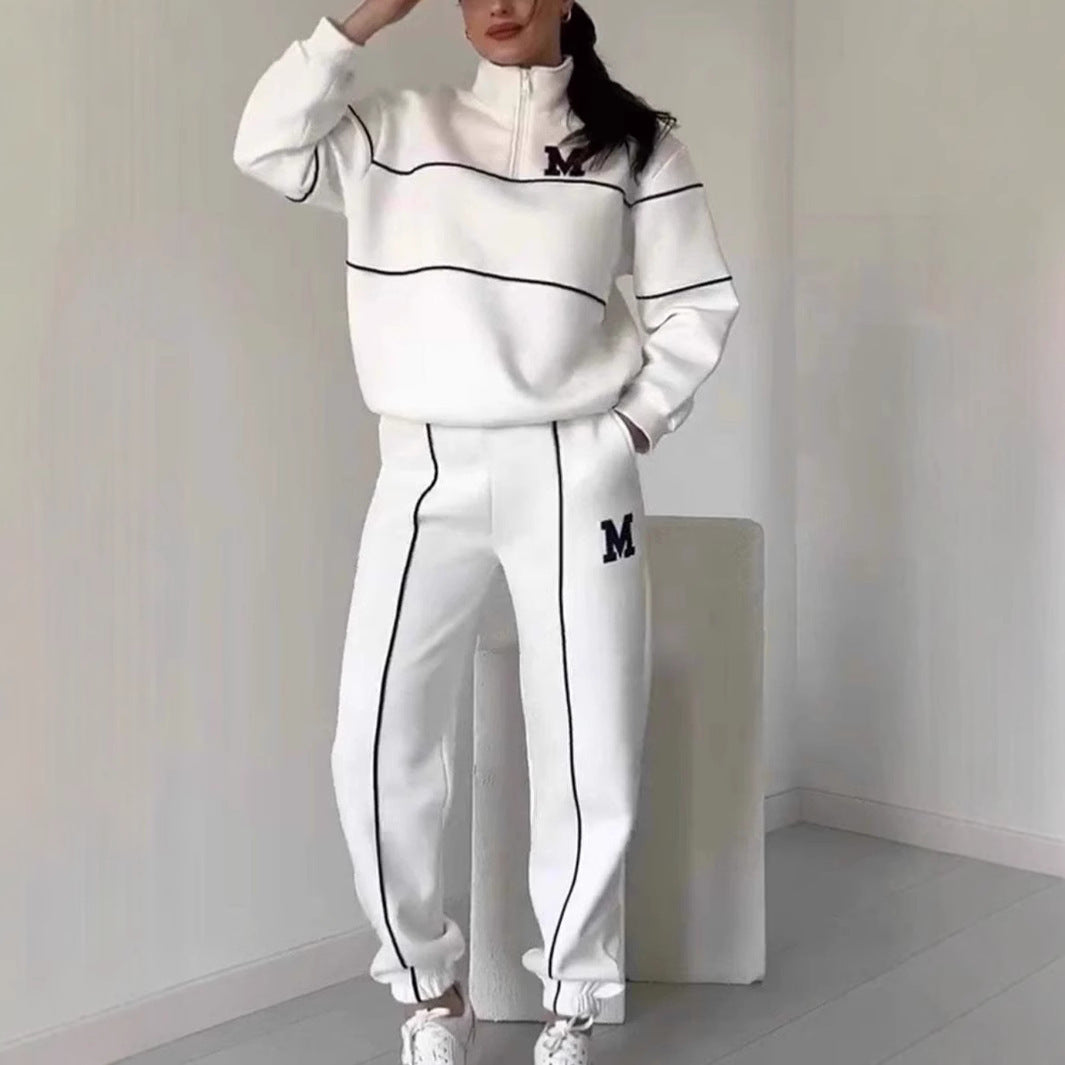 Women’s Comfy 2-Piece Lounge Set – Oversized Sweatshirt & Baggy Sweatpants, Soft Casual Relaxed Fit Outfit