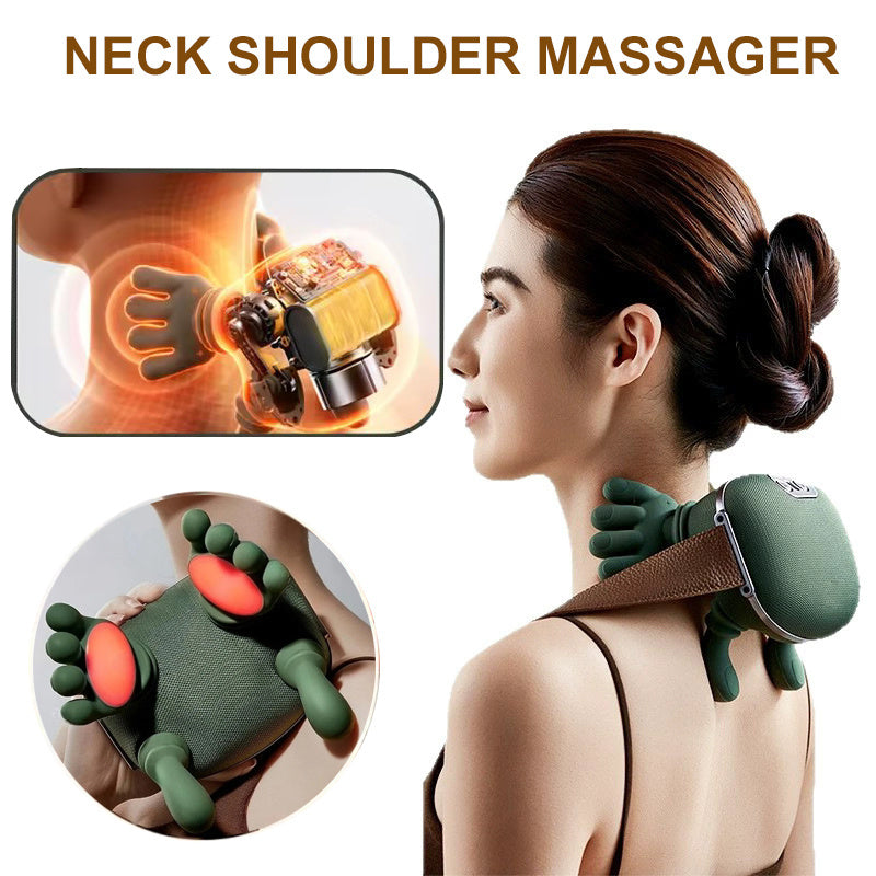Wireless Electric Neck & Shoulder Muscle Massager – Portable Back Kneading Massage Shawl, Relaxation & Pain Relief Device
