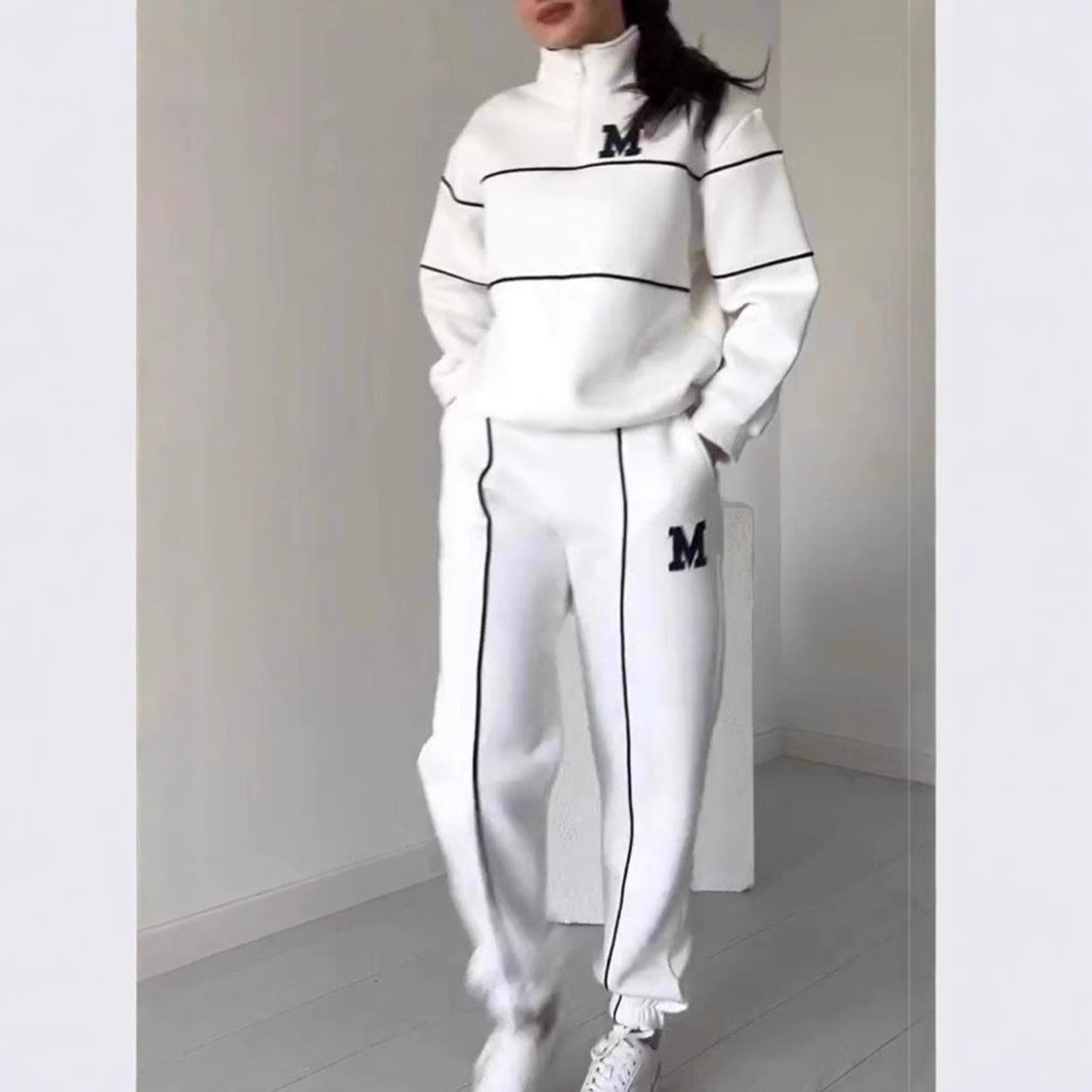 Women’s Comfy 2-Piece Lounge Set – Oversized Sweatshirt & Baggy Sweatpants, Soft Casual Relaxed Fit Outfit