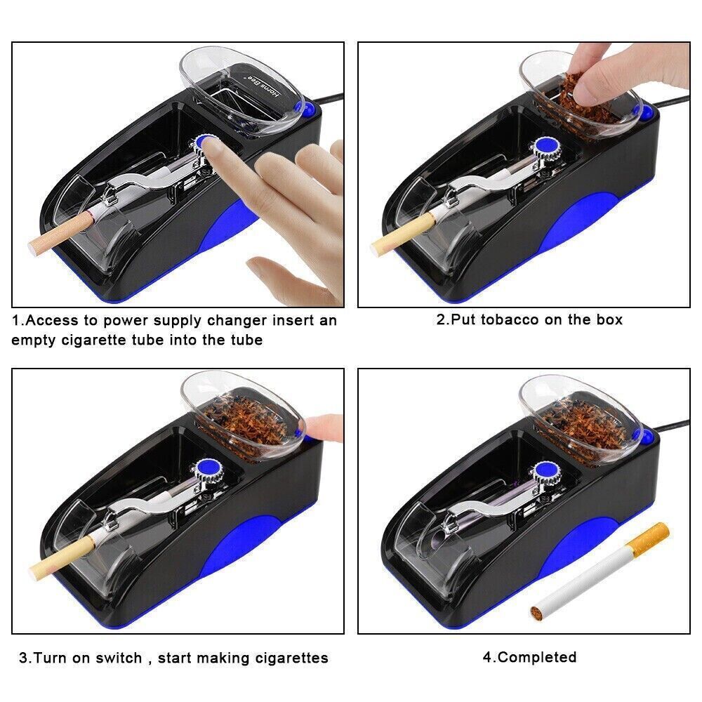 Automatic Electric Cigarette Rolling Machine – Tobacco Injector Maker, Roller Device (US Plug)