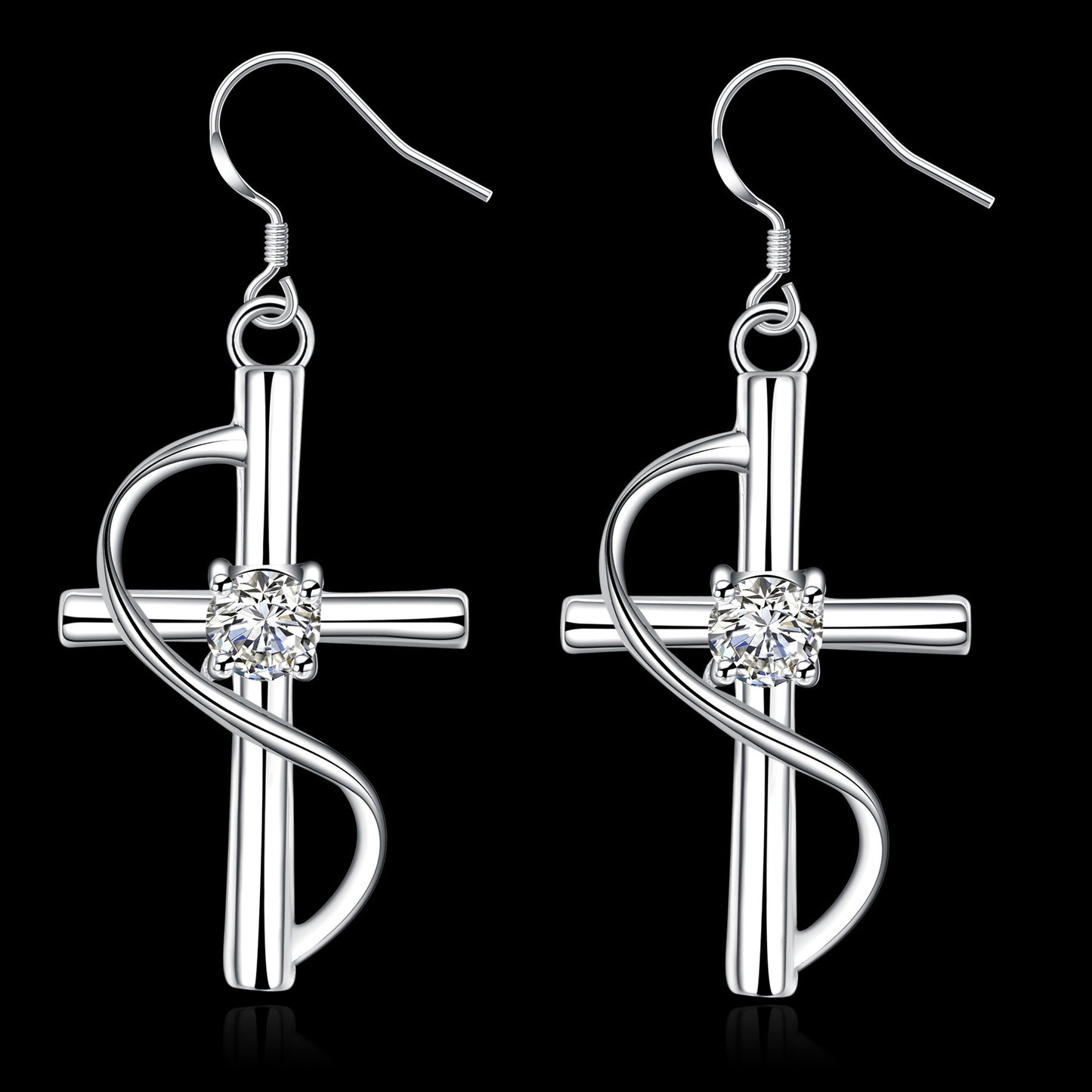 New Popular Elongated Cross Earrings – Trendy Statement Jewelry for Men & Women