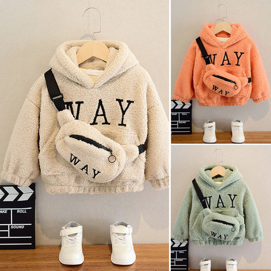 Hooded Jacket with Detachable Hat – Versatile Winter Coat, Warm Casual Outerwear for Kids