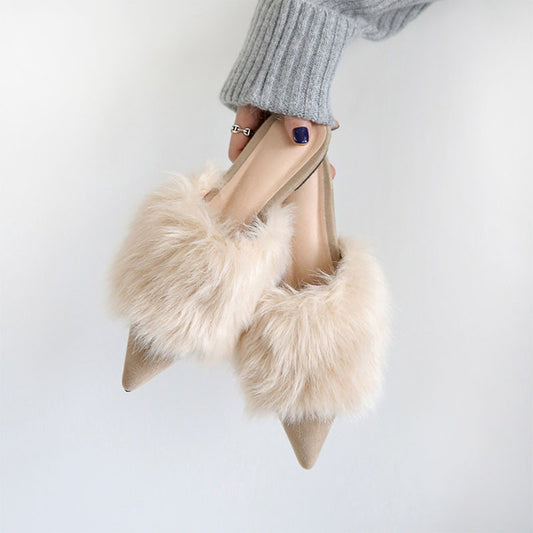 Flat Bottom Fleece Slippers – Cozy Non-Slip Warm Indoor Shoes for Women