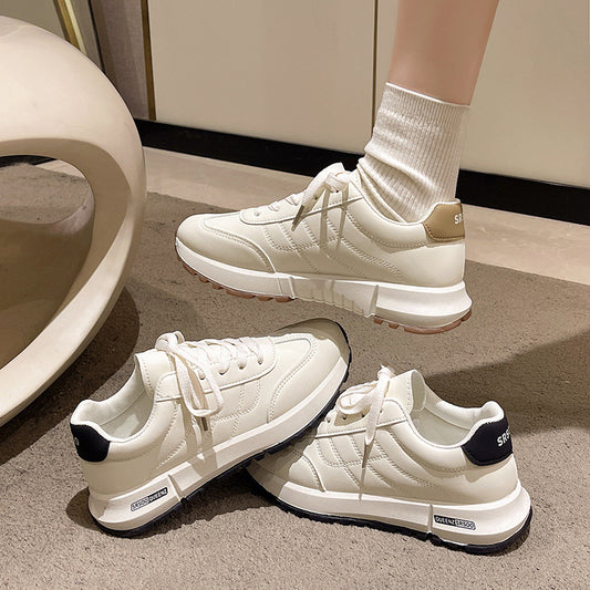 New Autumn Fashion Platform White Women’s Shoes – Trendy Casual Elevation Sneakers